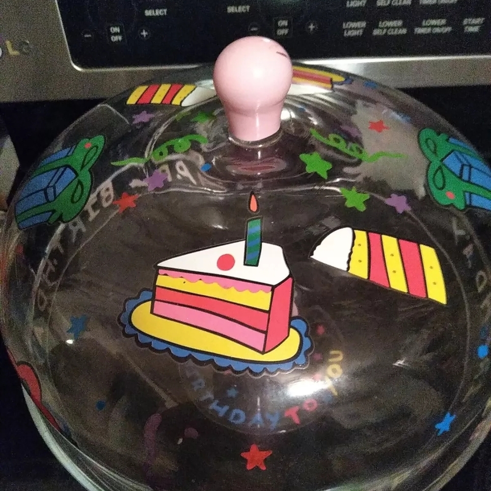 Colorful Birthday Cake Dome Cover Stand